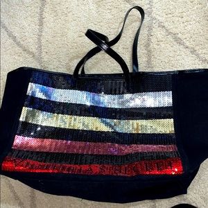 victoria’s secret sequined tote